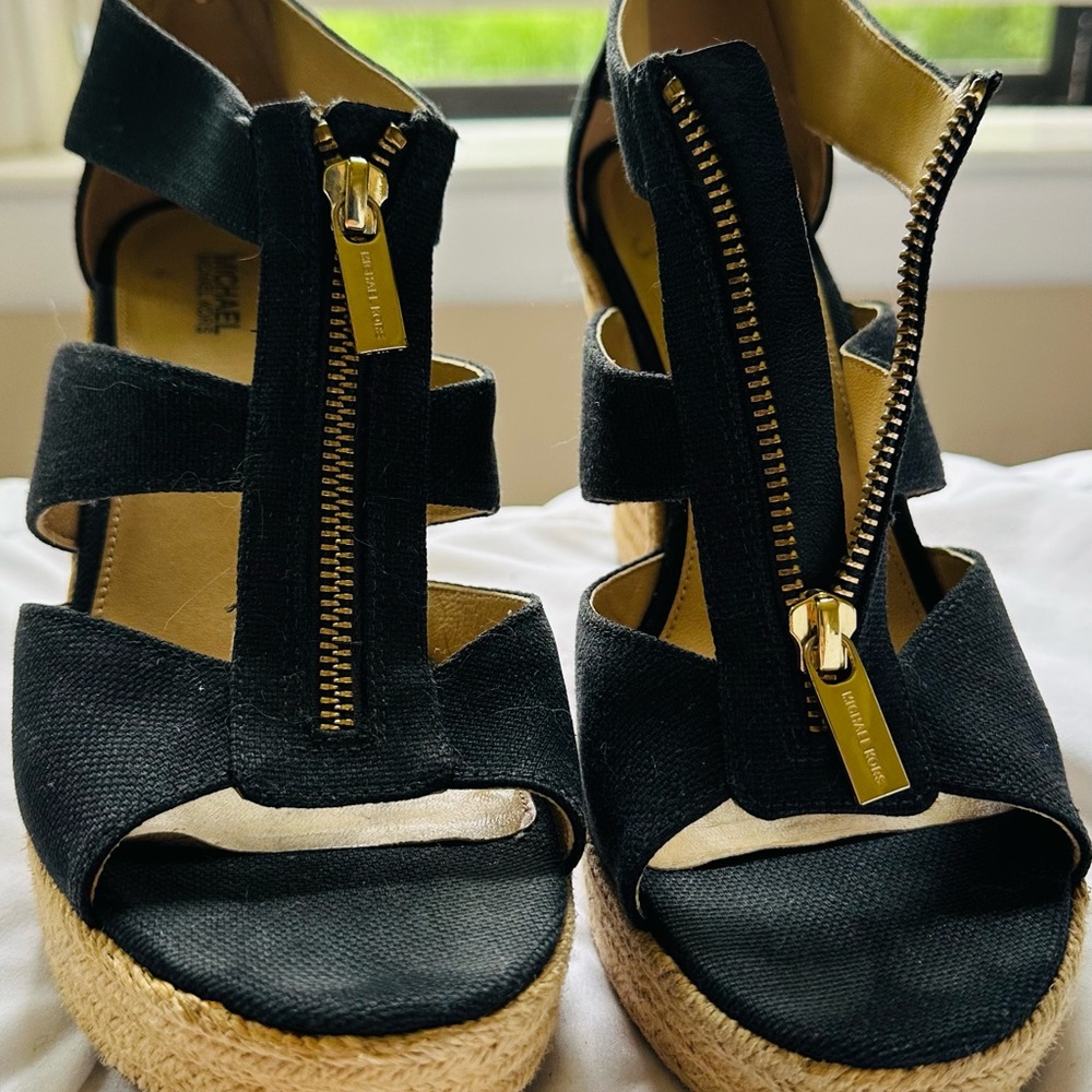 Michael Kors Black Espadrilles with Suede Finish